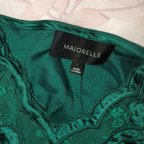 MAJORELLE Dresses & Skirts - Green embroidered silk dress MAJORELLE Dresses & Skirts - Green embroidered silk dress